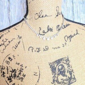 Faux Round Diamond Tennis style Necklace Women's